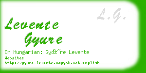 levente gyure business card